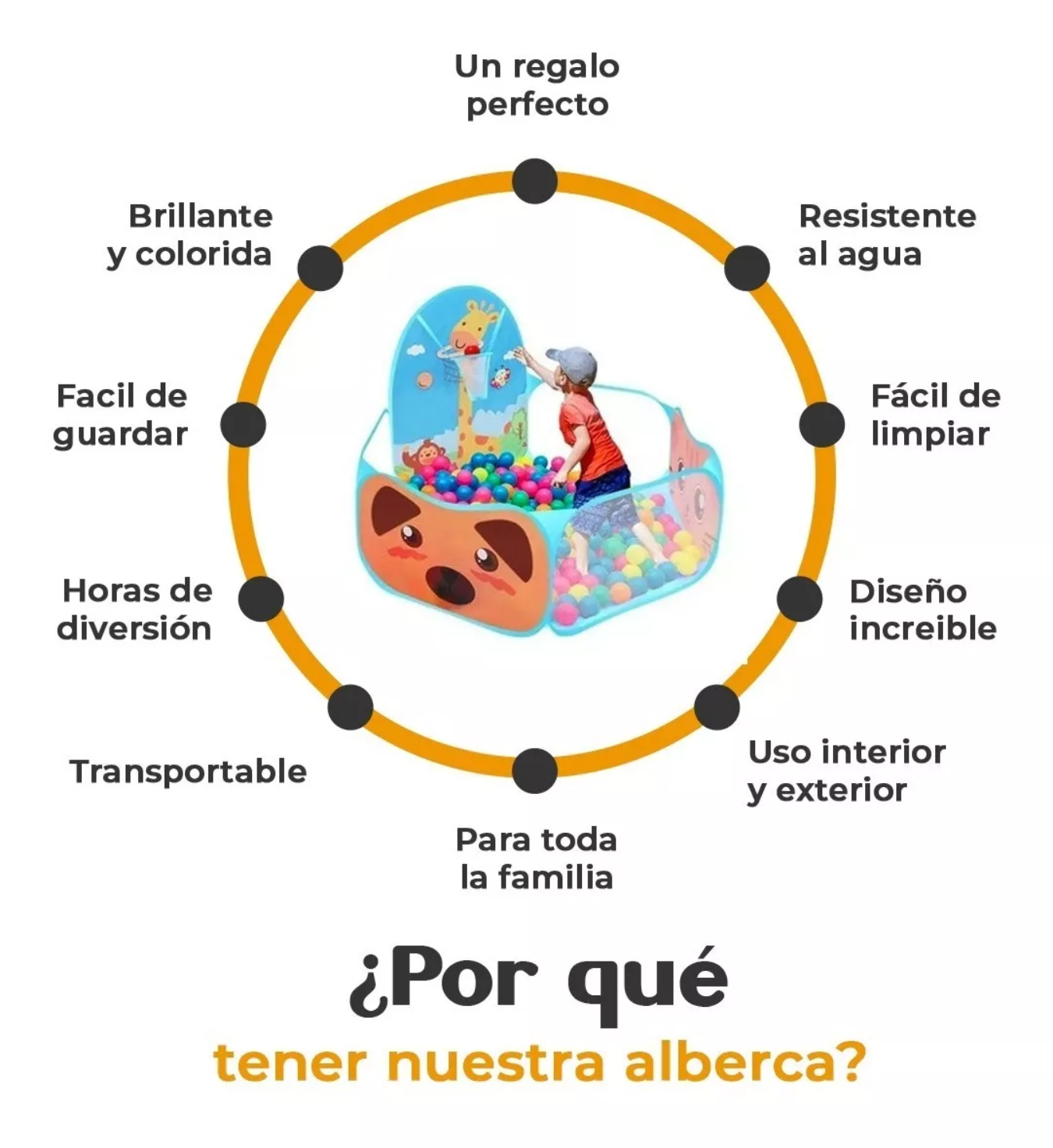 Alberca De Pelotas COLOR AZUL Piscina Corral Bebes Juego Para Niños