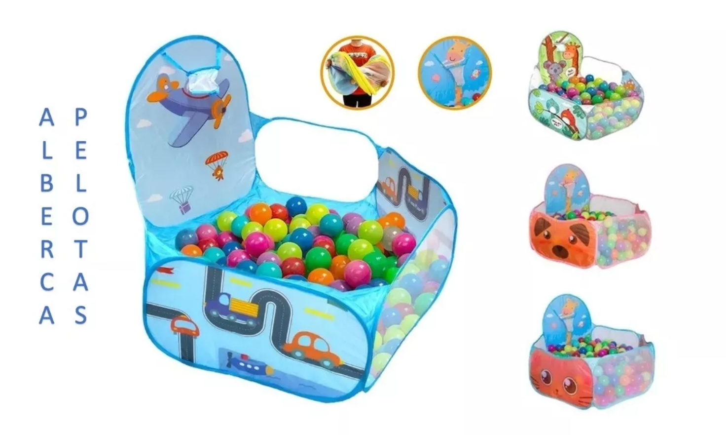 Alberca De Pelotas COLOR AZUL Piscina Corral Bebes Juego Para Niños
