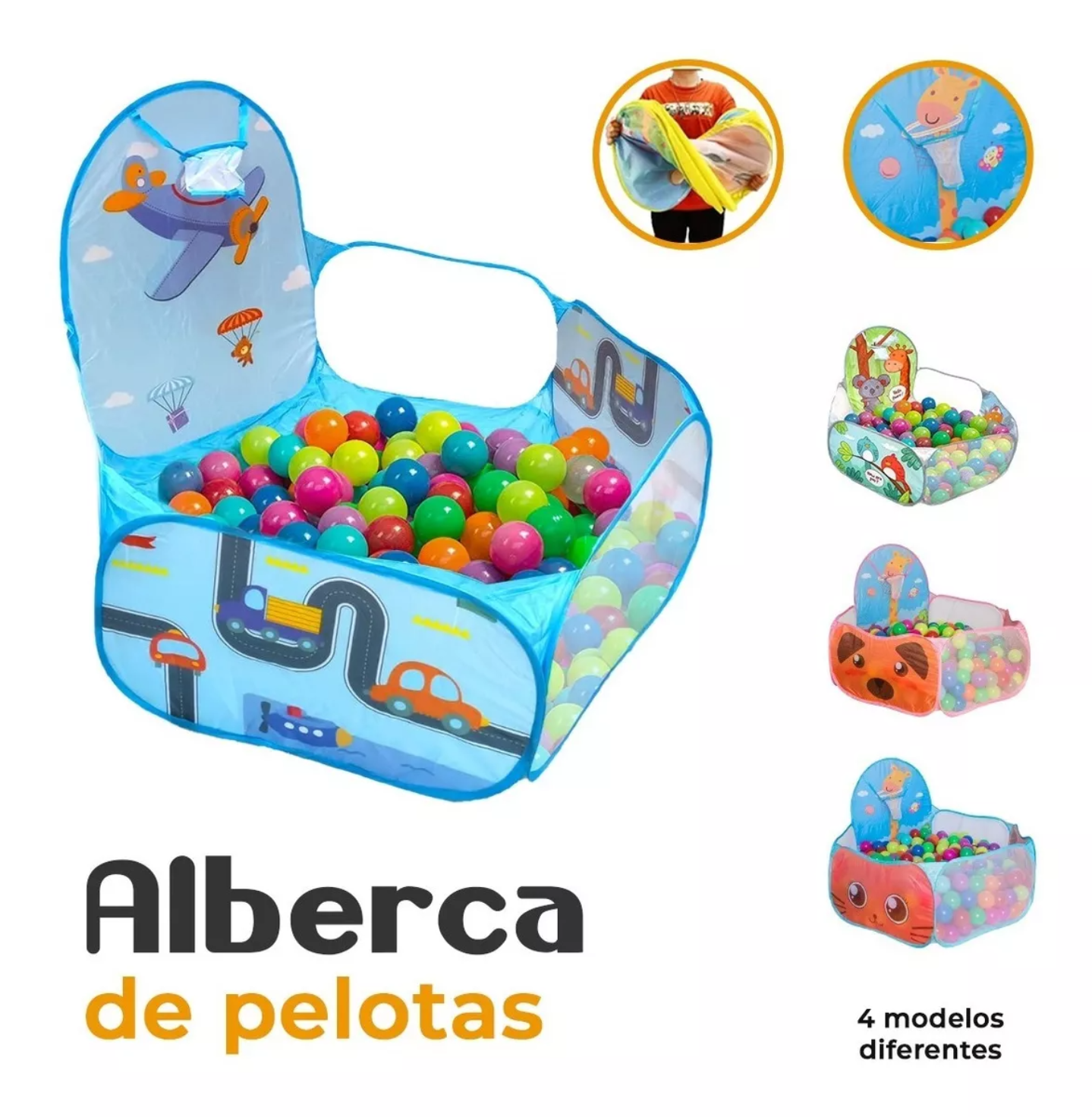 Alberca De Pelotas COLOR AZUL Piscina Corral Bebes Juego Para Niños