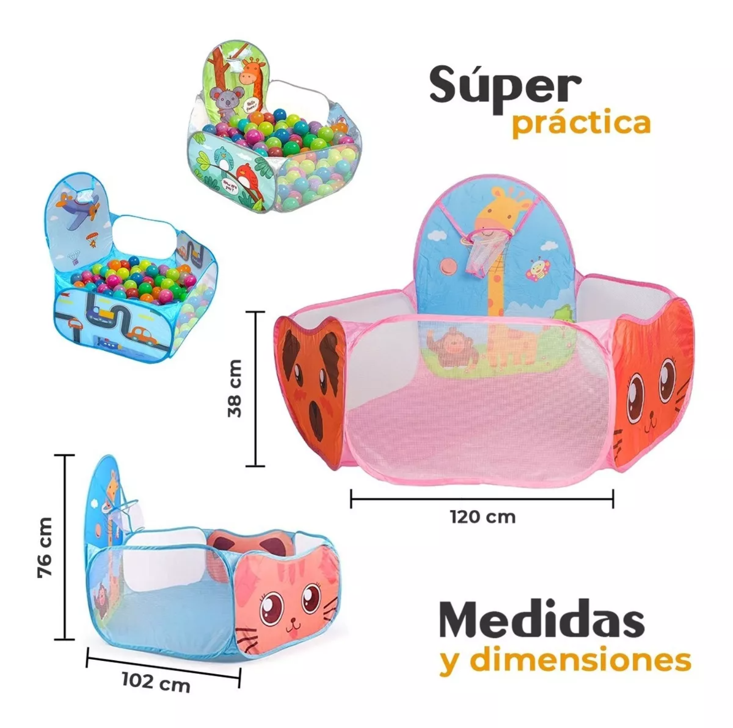 Alberca De Pelotas COLOR AZUL Piscina Corral Bebes Juego Para Niños