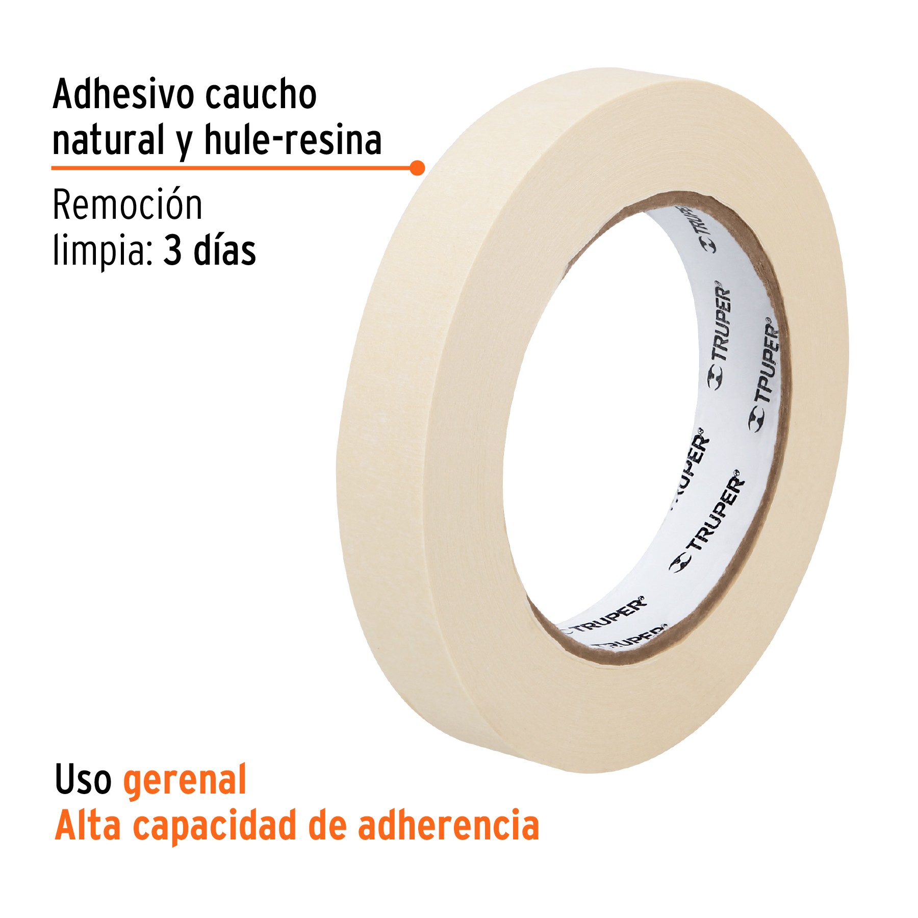 CINTA MASKING TAPE DE 3/4" X 50 M, TRUPER 12590
