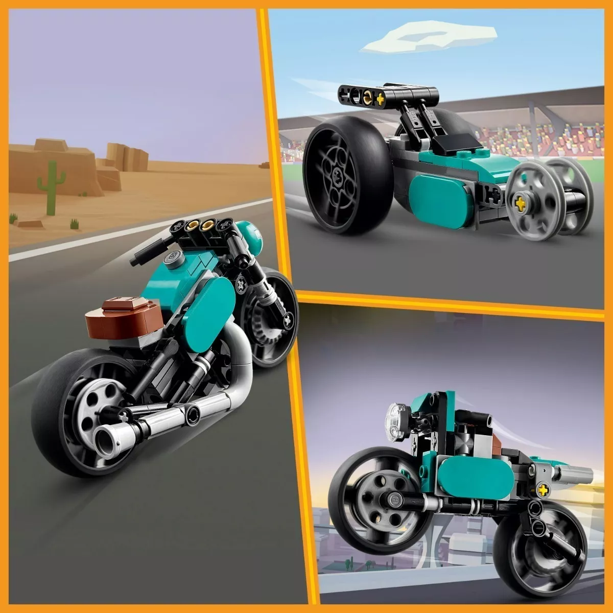 Moto Clásica de Lego Creator 3en1, Juguetería 095, Correos Market