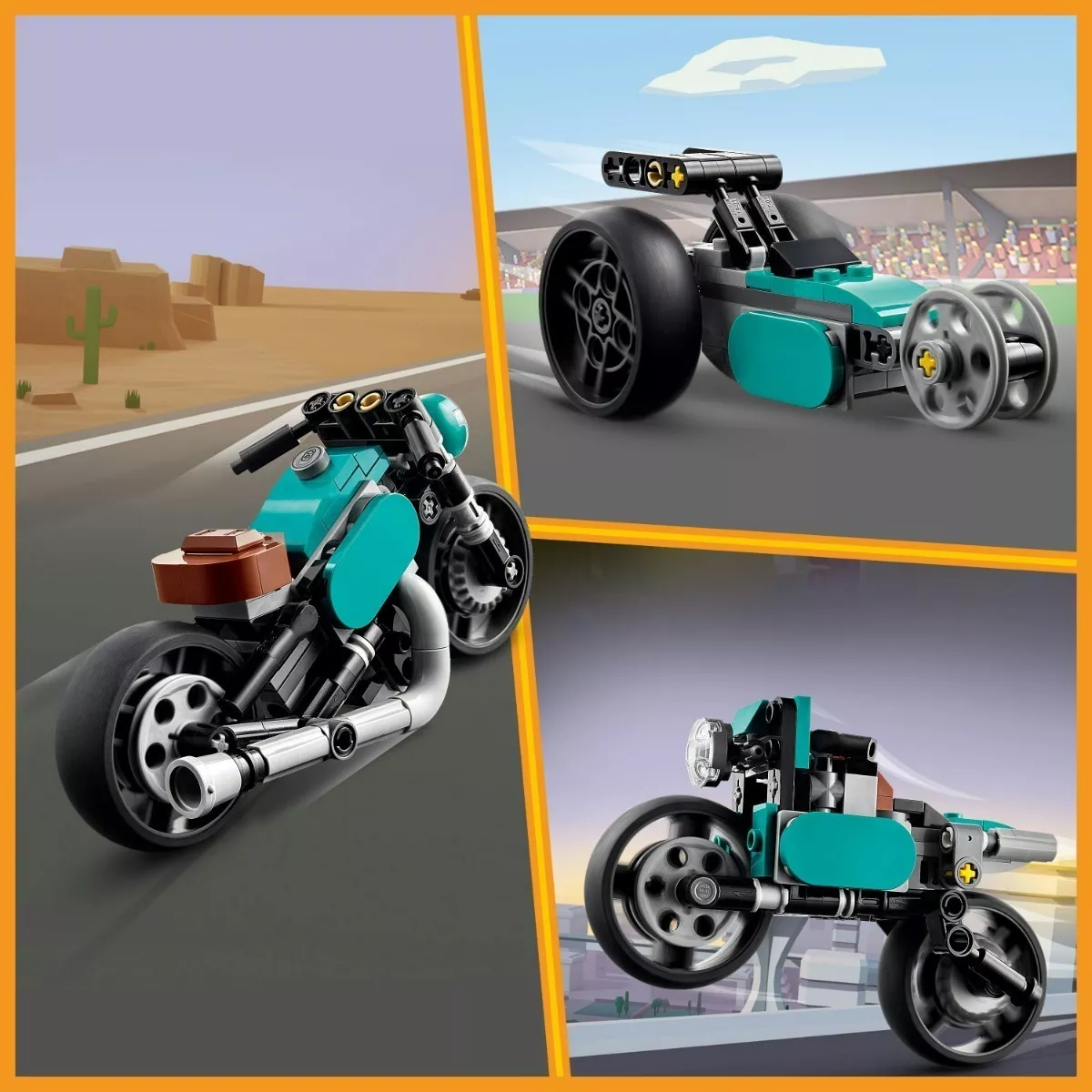 Kit De Construcción Lego Creator 3en1 Moto Clásica 31135 3+ Cantidad de piezas 128