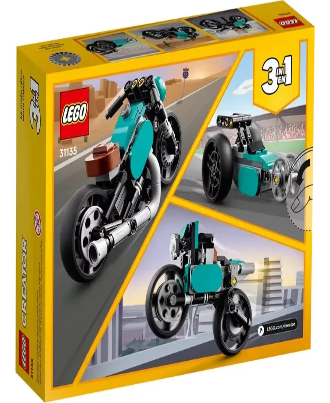 Kit De Construcción Lego Creator 3en1 Moto Clásica 31135 3+ Cantidad de piezas 128