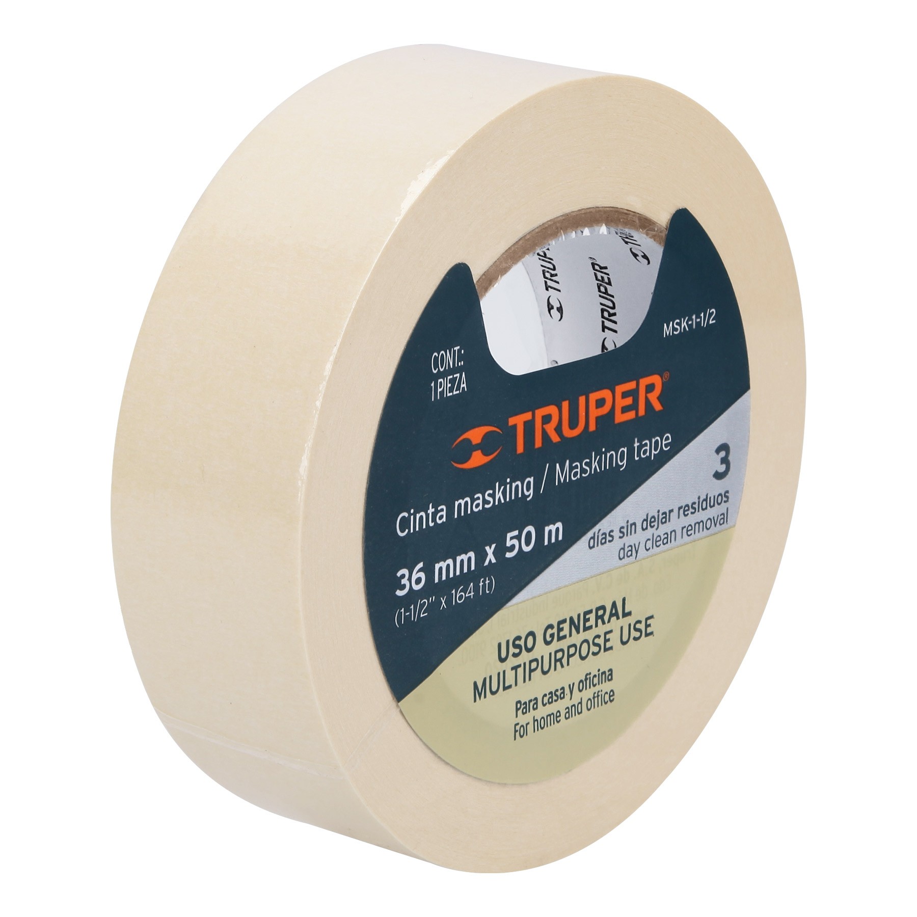 CINTA MASKING TAPE DE 2" X 50 M, TRUPER 12593