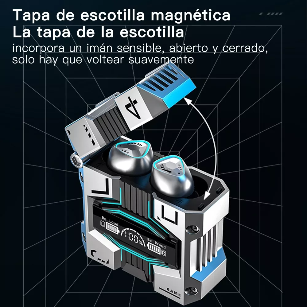 Audífonos M45 Tws Bluetooth 5.3 Baja Latencia Juego Earbuds Color Negro