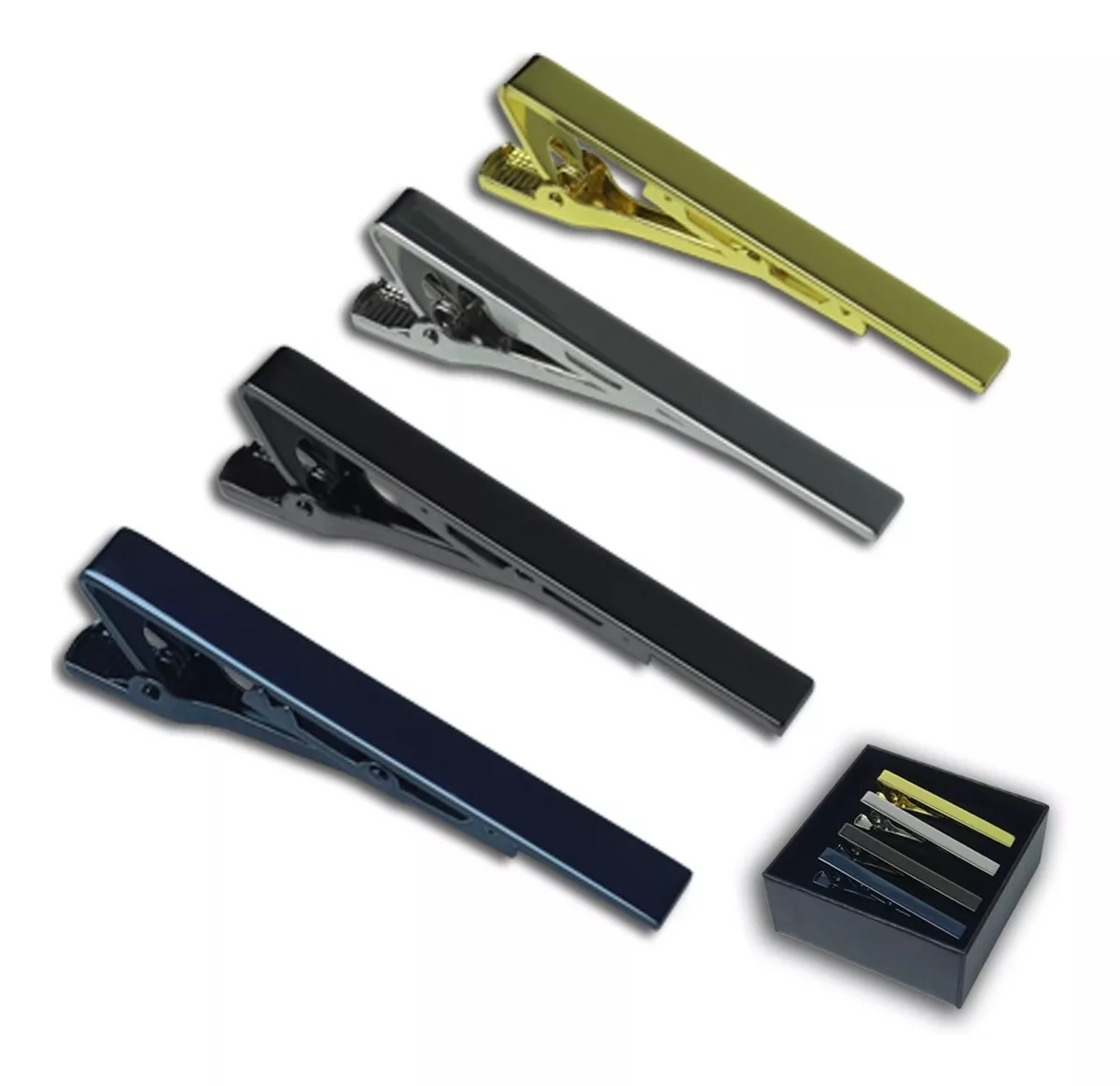 Juego Pisa Corbatas Diseño Elegante Clip Boda Trabajo 4 Pzas