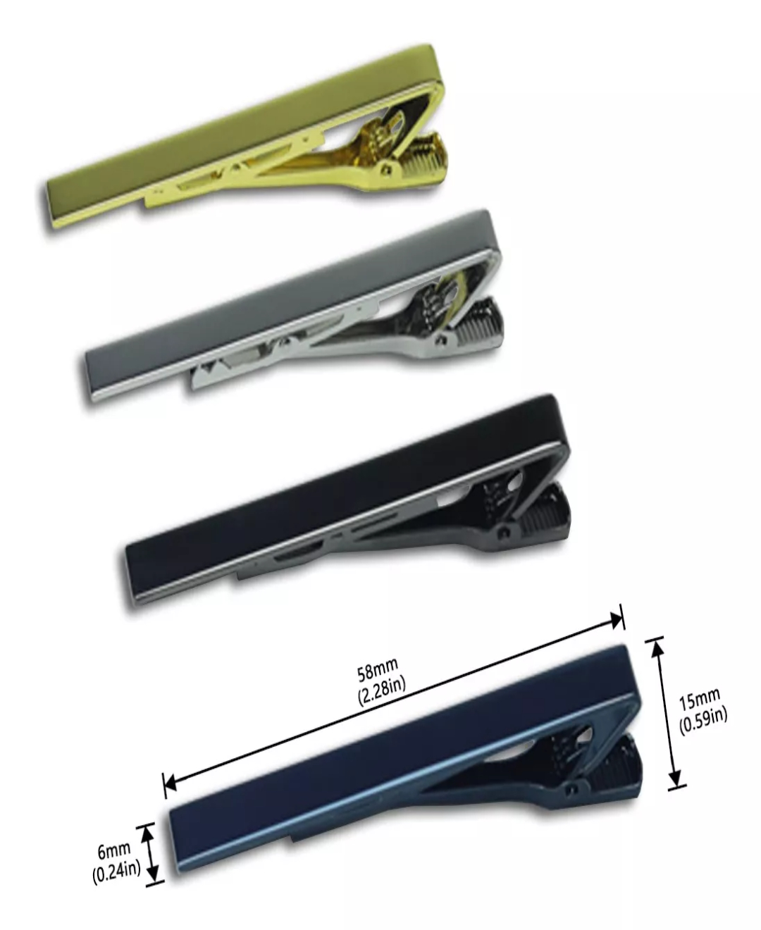 Juego Pisa Corbatas Diseño Elegante Clip Boda Trabajo 4 Pzas