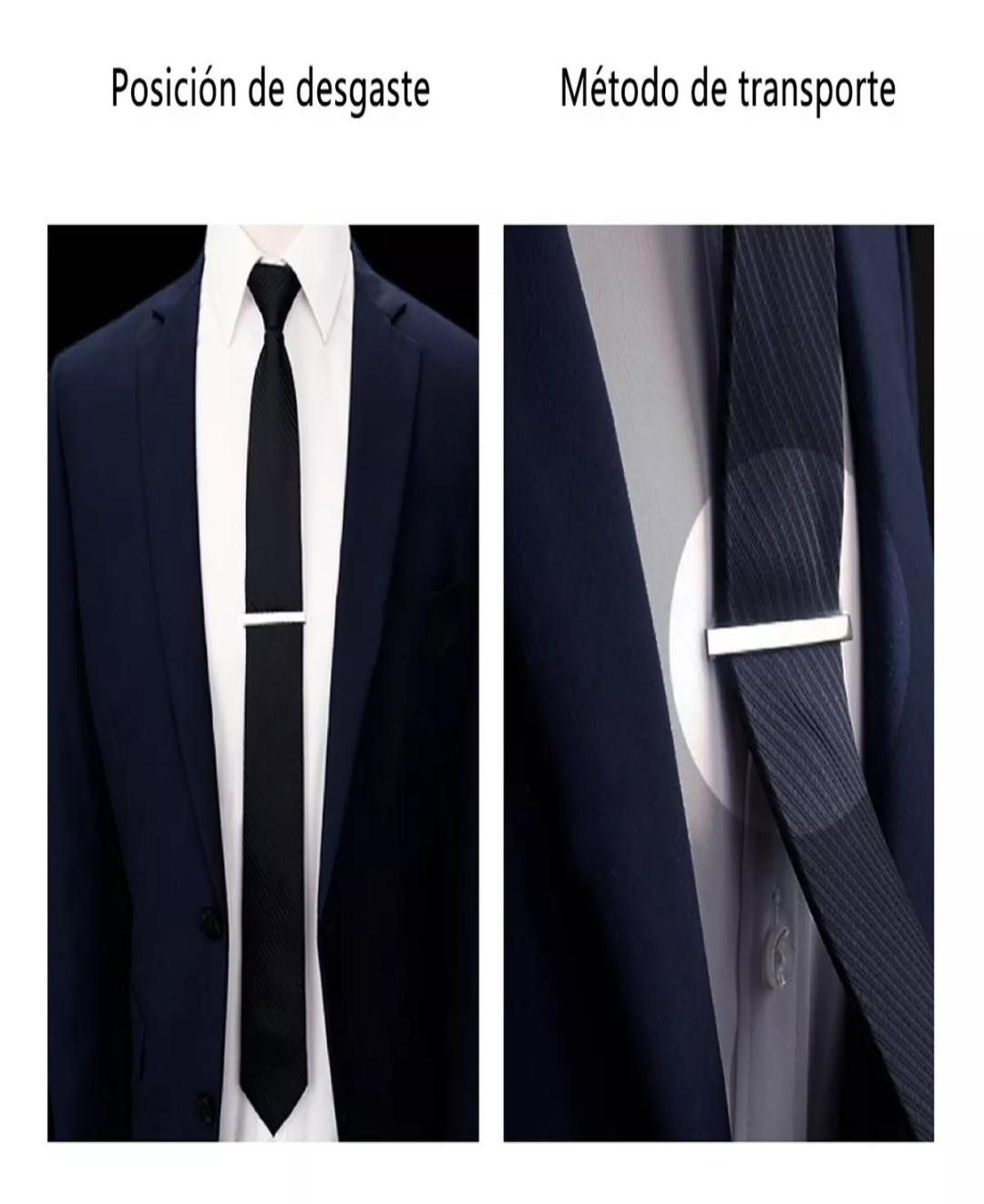 Juego Pisa Corbatas Diseño Elegante Clip Boda Trabajo 4 Pzas