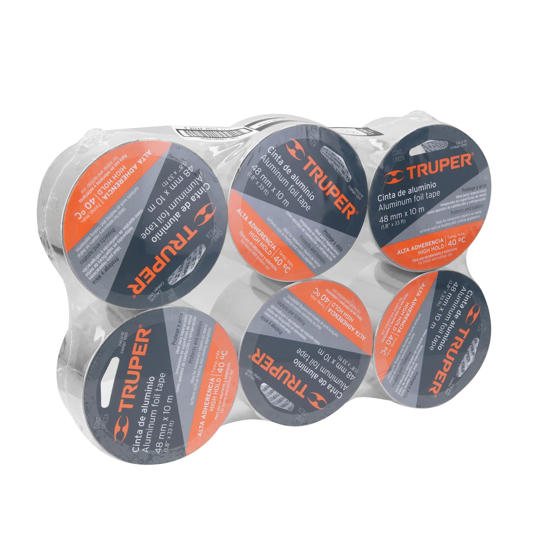 CINTA DE ALUMINIO DE 48 MM X 10 M, TRUPER 12611