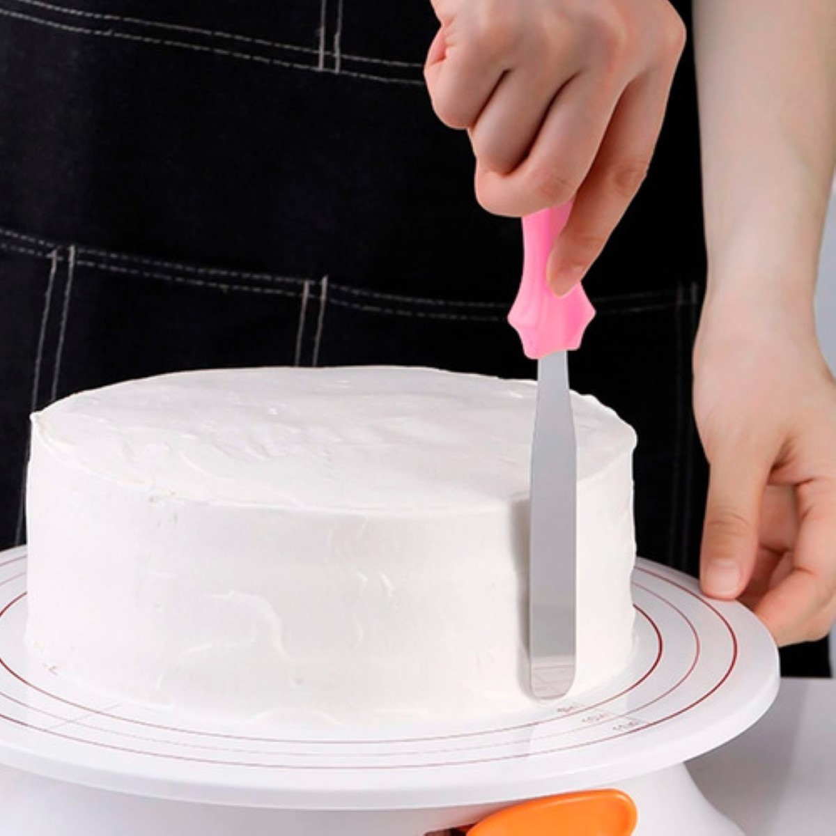 Espatula Angular Recta Punta Pastel Repostería Fondant 3 Pzs, Color Rosa con Plata