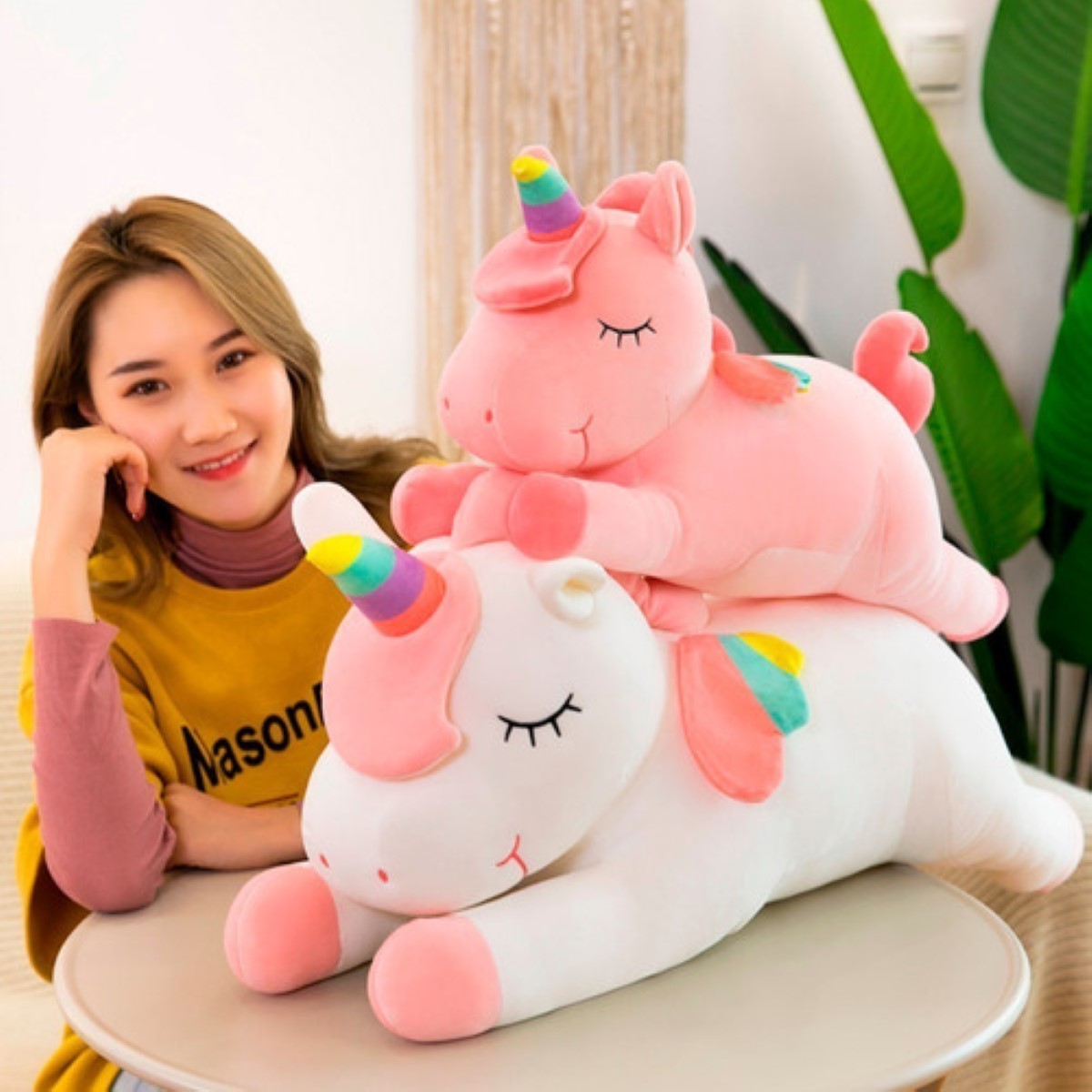 Alelí Unicornio De Peluche Para Niña 30 cm, Color Rosa