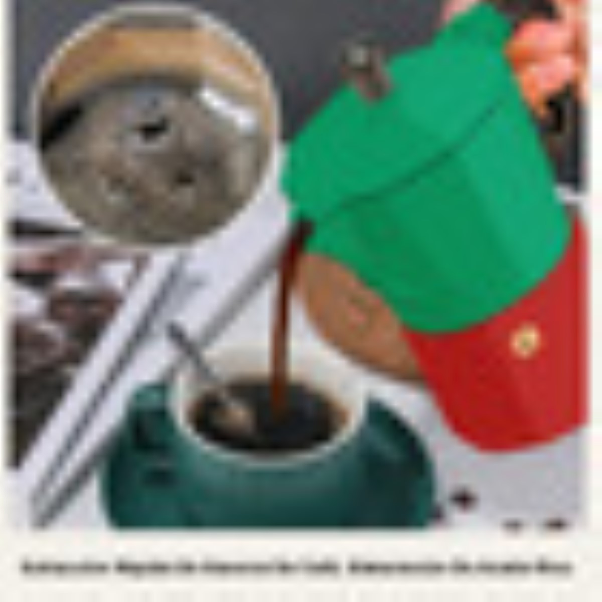 Cafetera Manual Italian 6 Tazas Aluminio, Color Verde con Rojo