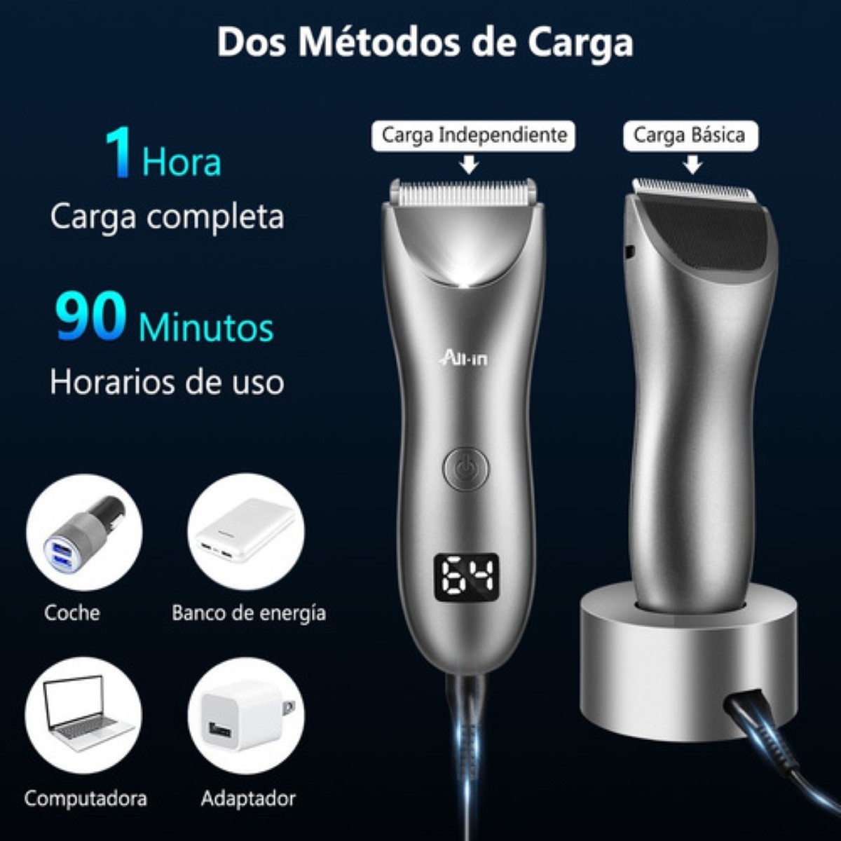 Rasuradora Eléctrica Corporal GRIS