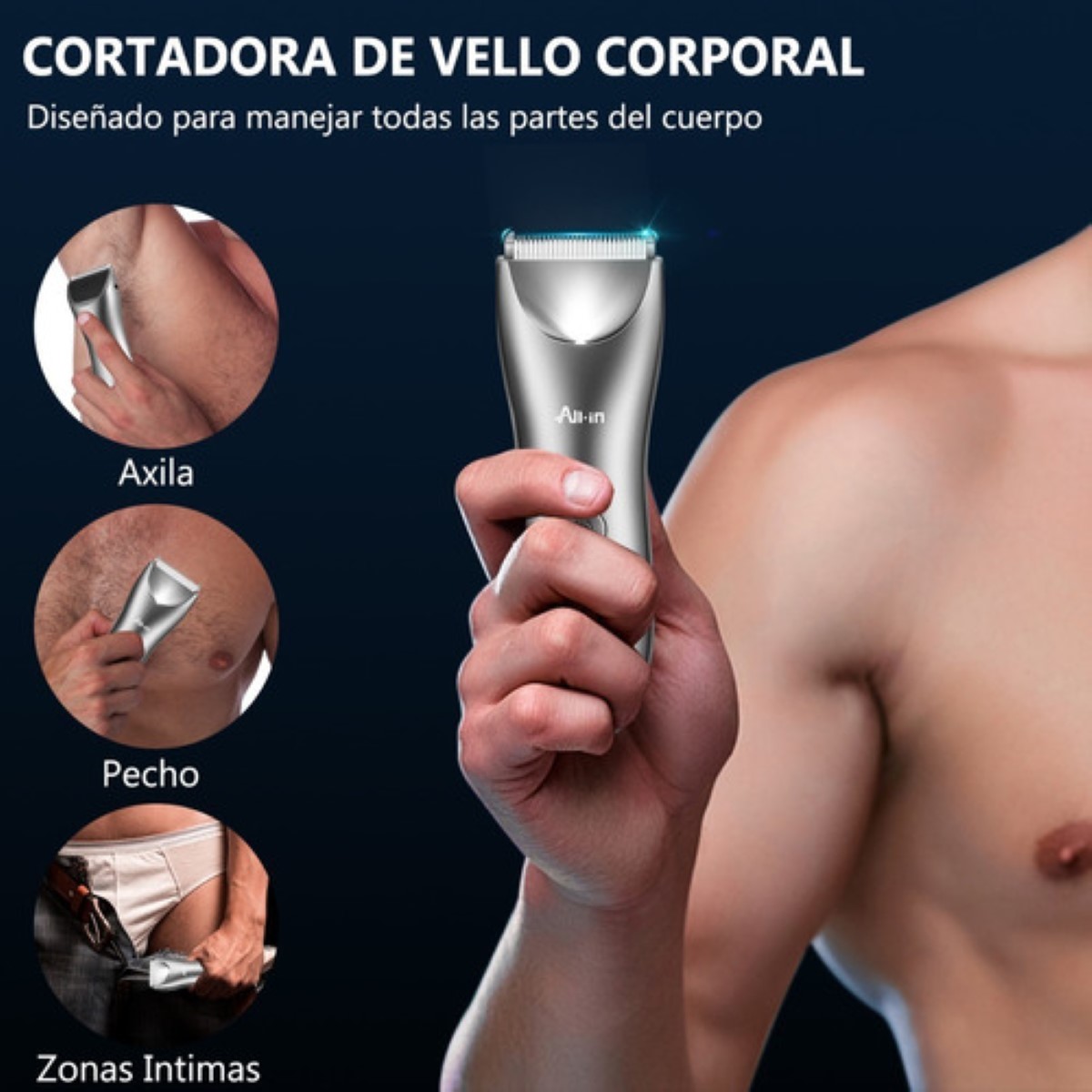 Rasuradora Eléctrica Corporal GRIS