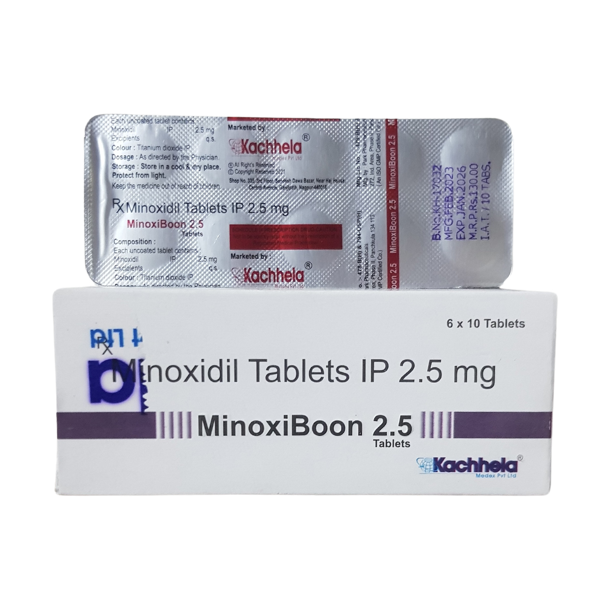 Minoxidil 2.5mg 60 Tabletas