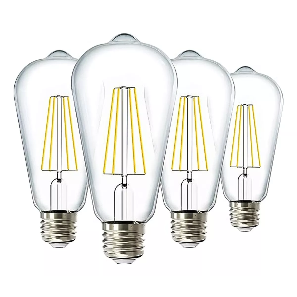 Set Foco Vintage Led Edison Bulbo 4w Luz Cálida 4pza