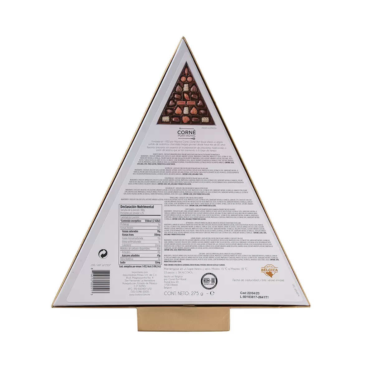 Corné Port Royal Surtido De Finos Chocolates Belgas Rellenos 275g Estuche Navideño