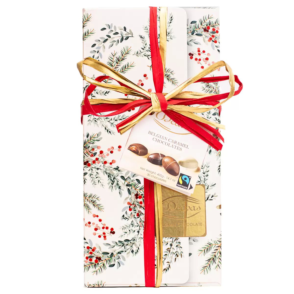 Deavas - Surtido de Finos Chocolates Belgas en Caja de Regalos Navideña 400g