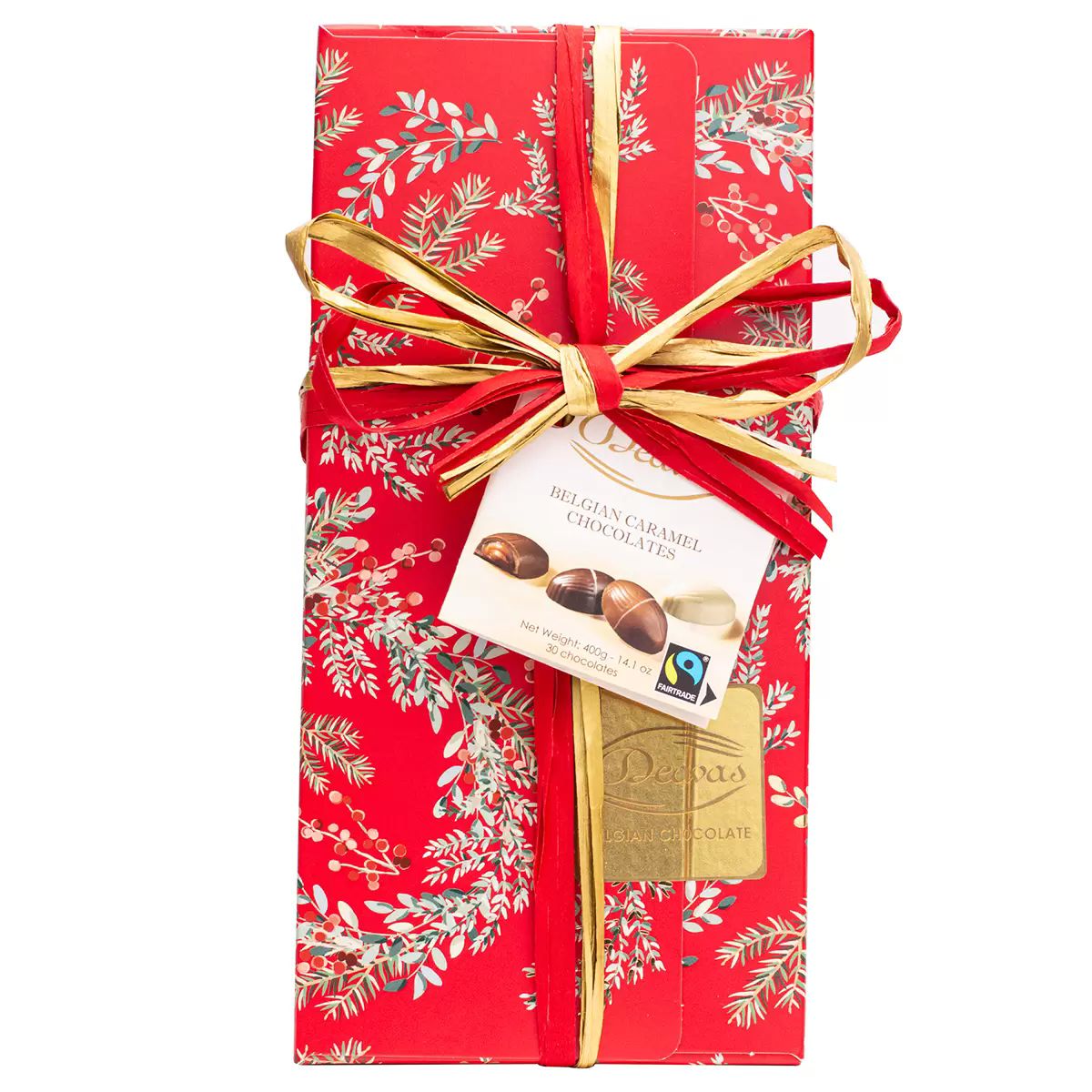 Deavas - Surtido de Finos Chocolates Belgas en Caja de Regalos Navideña 400g