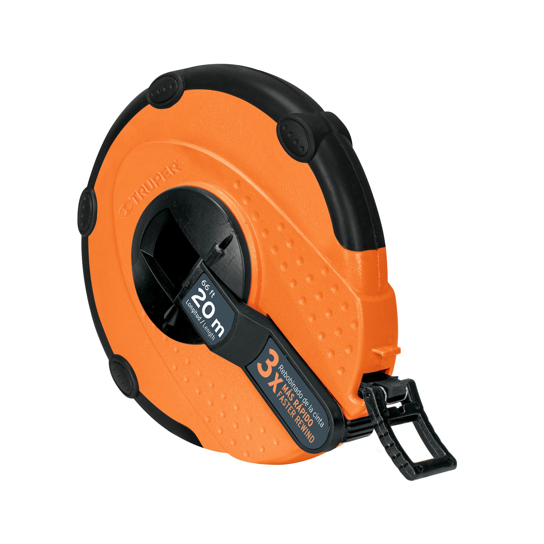 CINTA LARGA 20 M DE FIBRA DE VIDRIO, CARCASA PLÁSTICA TRUPER 12638