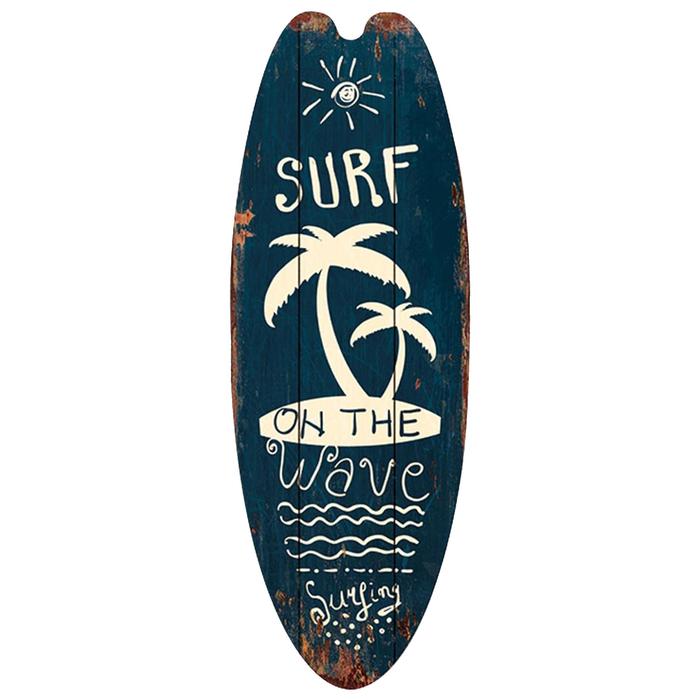 Tabla de surf de madera, decoración decorativa de pared para el