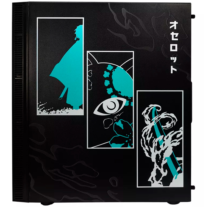 Gabinete Gamer OC-BLACK KATANA E-ATX 3 Fan ARGB Cristal Templado Demon Slayer Tanjiro 