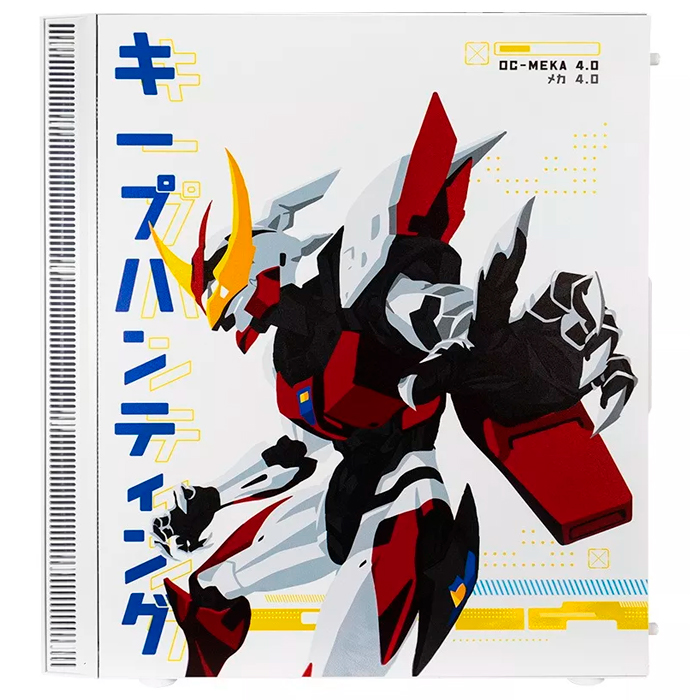 Gabinete Gamer OC-MEKA 4.0 E-ATX 3 Fan ARGB Cristal Templado Gundam 