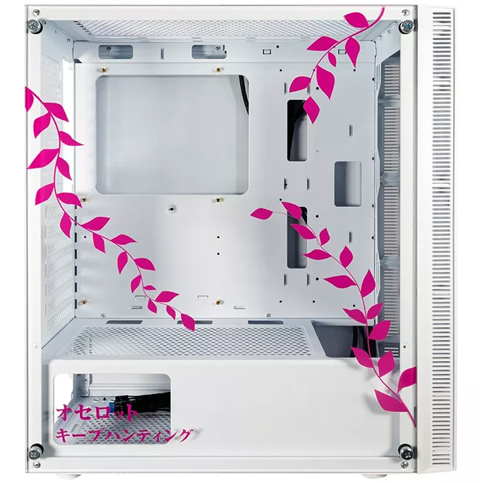 Gabinete Gamer OC-DEMON HANAMI E-ATX 3 Fan ARGB Cristal Templado Demon Slayer Nezuko 