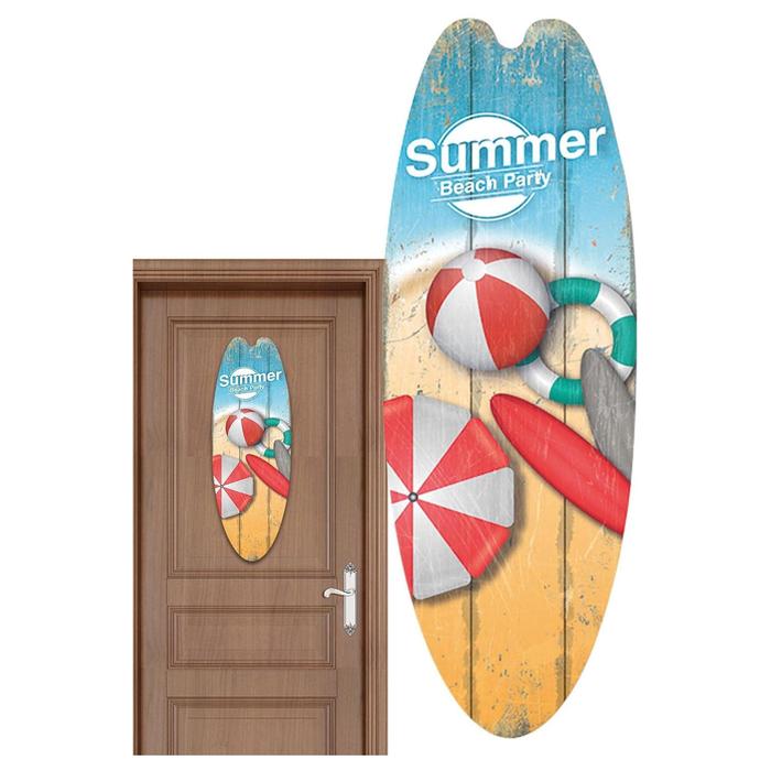 Tablas de Surf Decoración de Pared MXSWV-001-4 1Pza 16x45cm Madera Tabla de Surf, SurfWave