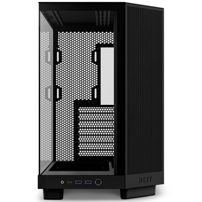 Gabinete Gamer NZXT H6 Flow ATX 3 Fan Cristal Templado USB-C Negro CC-H61FB-01 