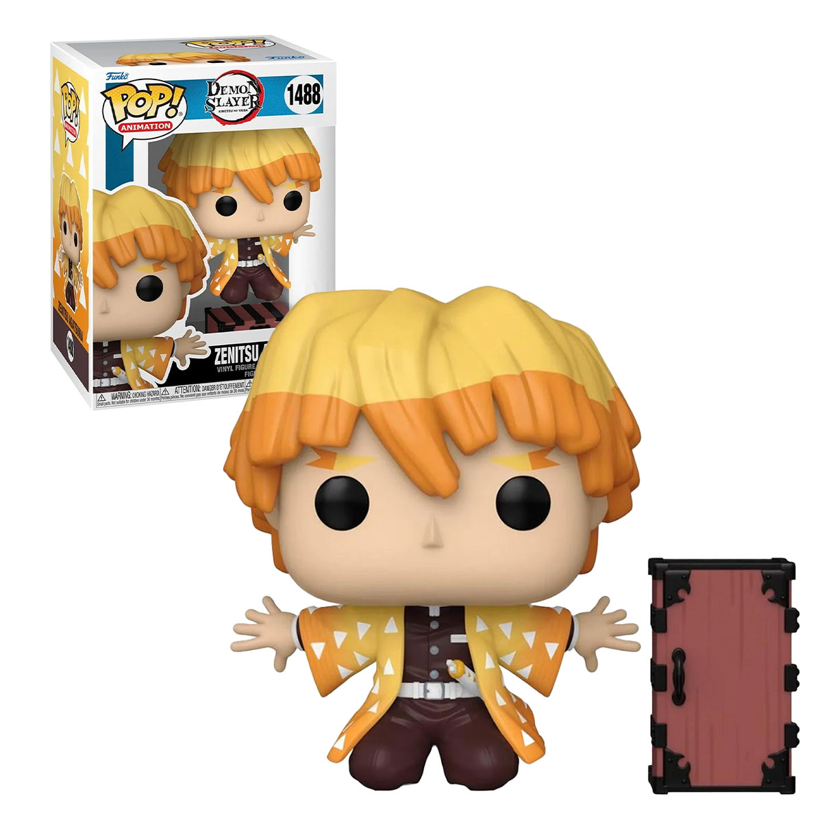 Funko Pop Zenitsu Protegiendo A Nezuko #1488 Demon Slayer Anime Figura Original