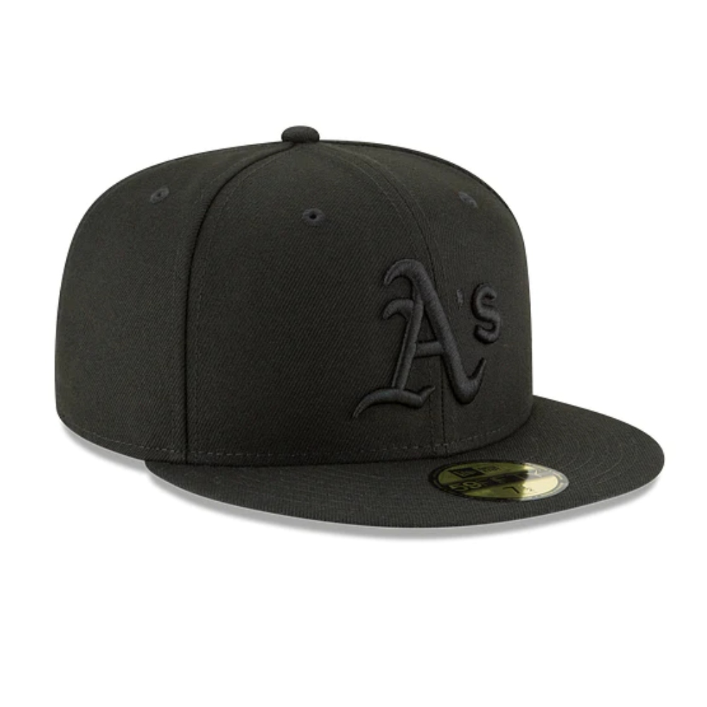 Gorra New Era Oakland Athletics MLB Black On Black 59FIFTY Cerrada 11591119