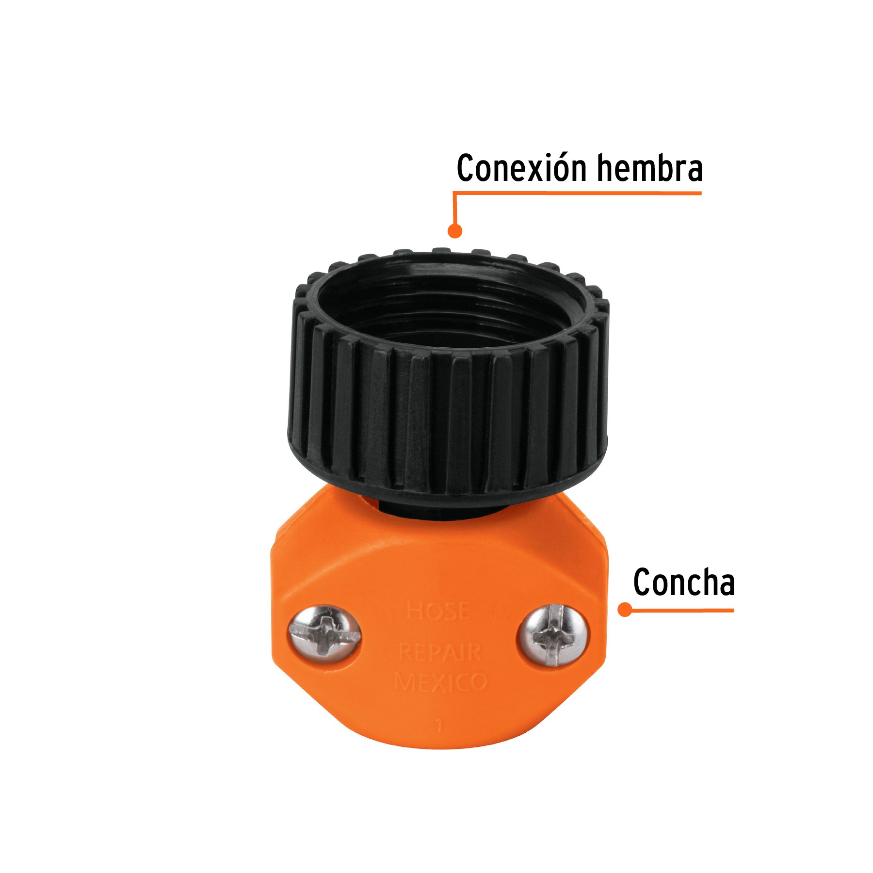 CONECTOR 1/2" HEMBRA DE ABS PARA MANGUERA, TRUPER 12712