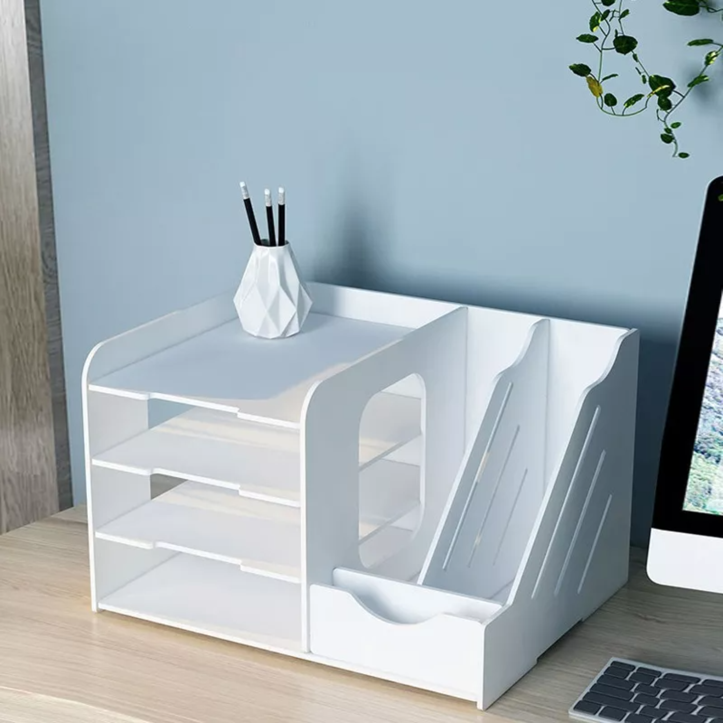 Organizadores De Escritorio Oficina Con Portalápices Carpeta