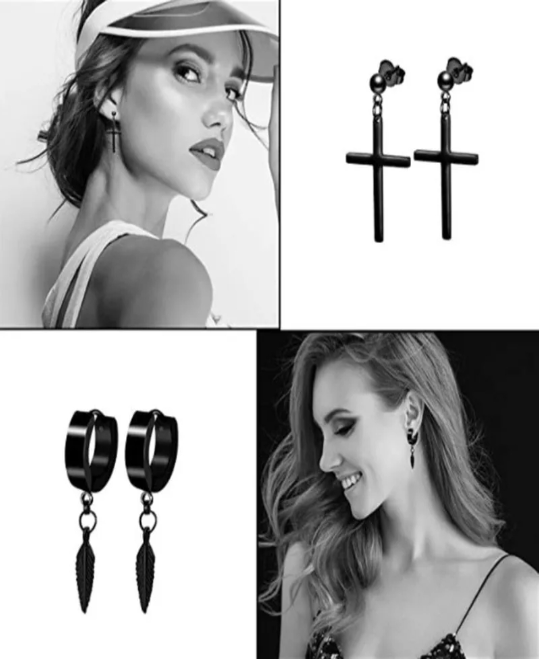 12 Pares Aretes Con Piercing Pendientes Aretes Hombre Mujer