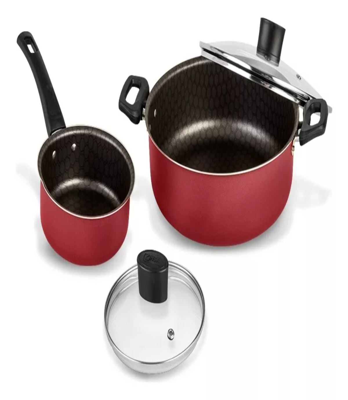 Batería Equipa Tu Cocina Cinsa Esencial De 15 Piezas Rojo