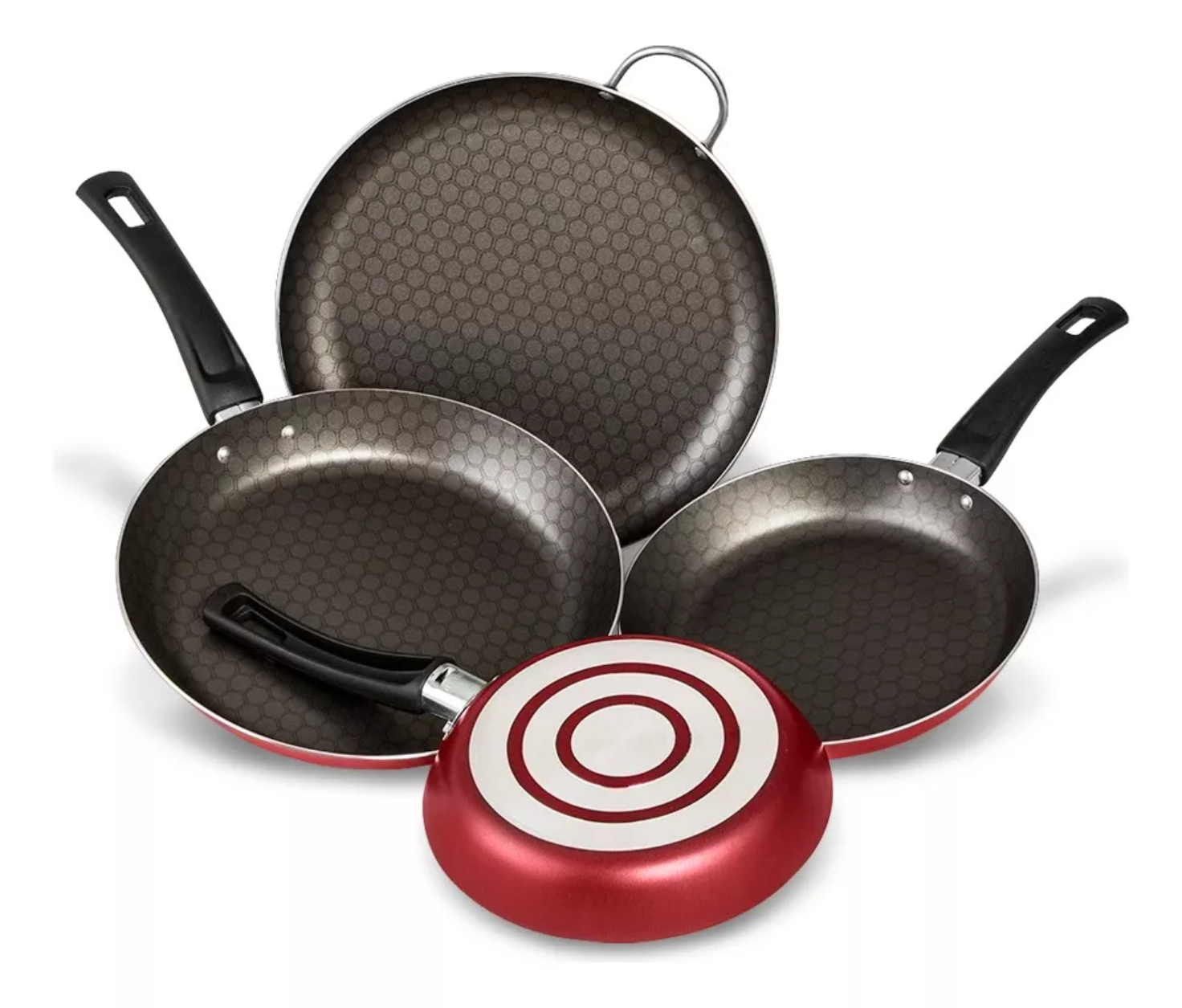 Batería Equipa Tu Cocina Cinsa Esencial De 15 Piezas Rojo