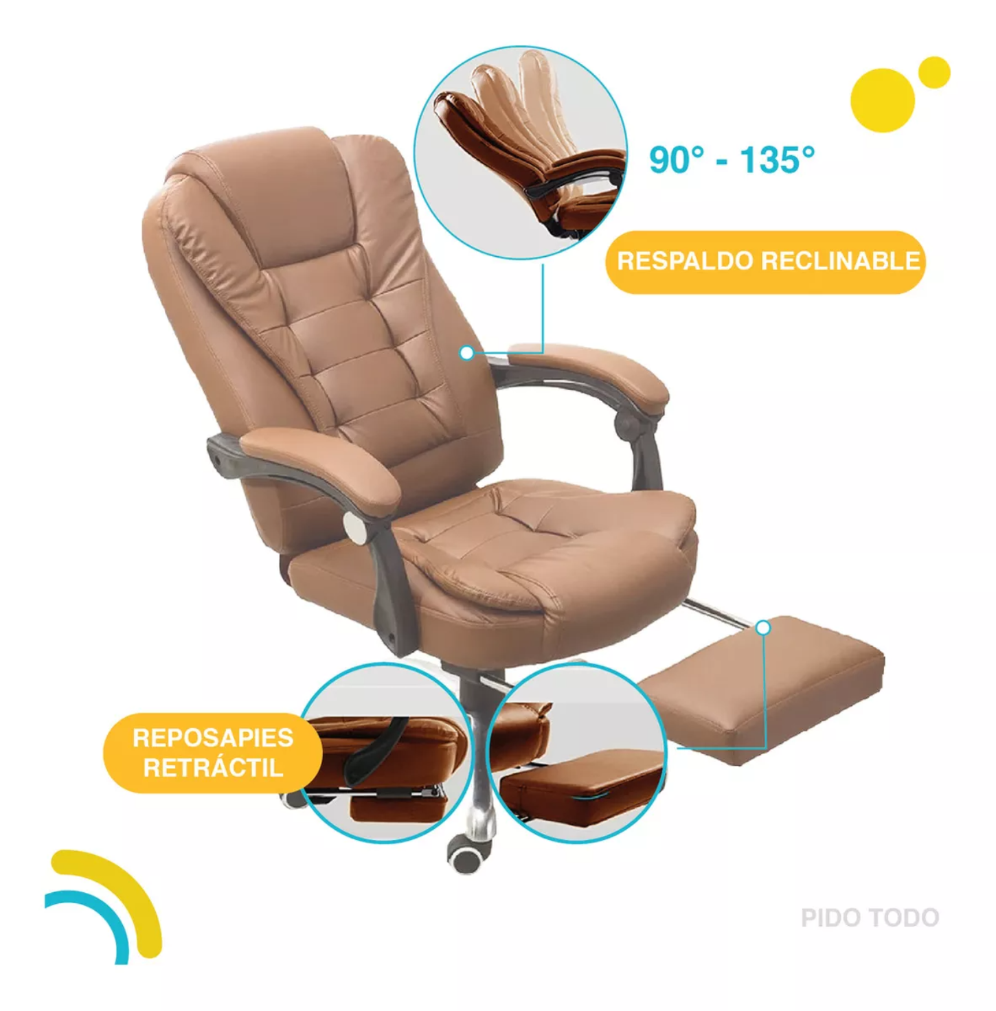 Silla Ejecutiva De Escritorio Oficina Ergonómica Reclinable