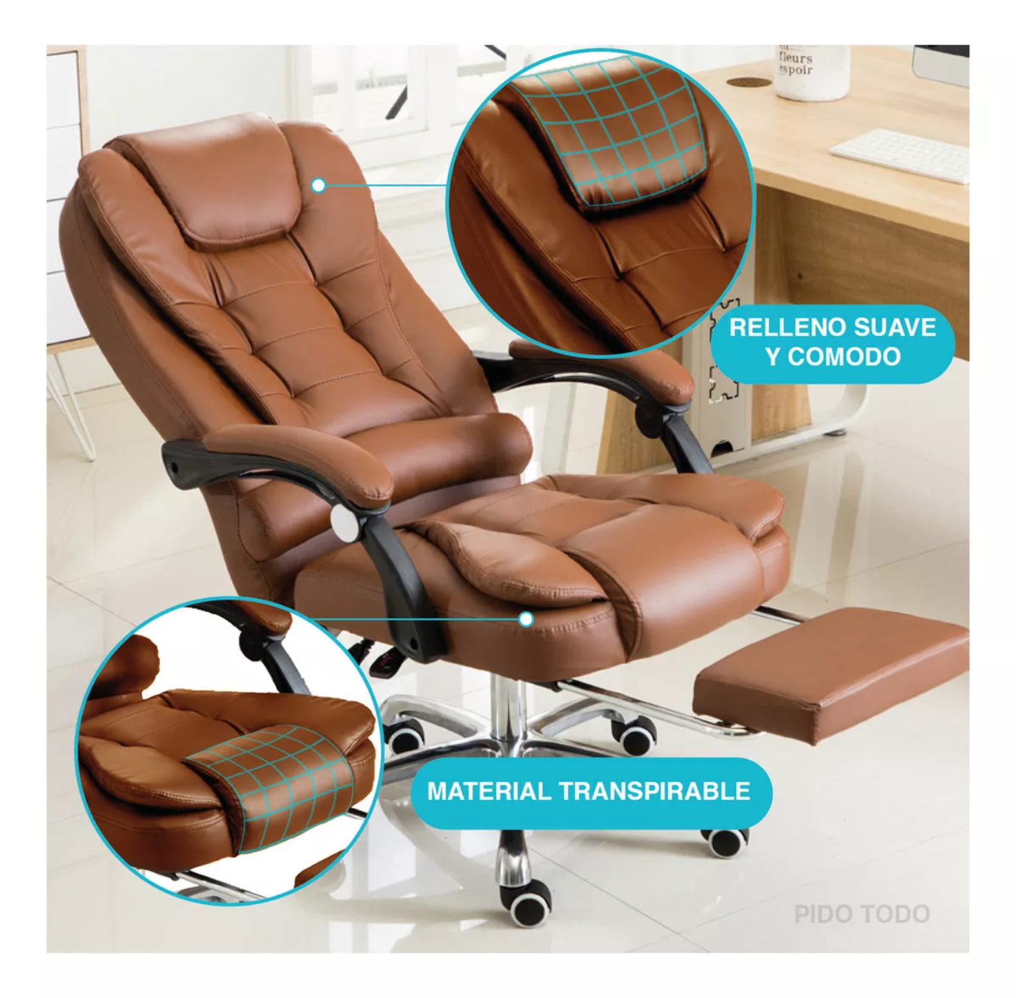 Silla Ejecutiva De Escritorio Oficina Ergonómica Reclinable