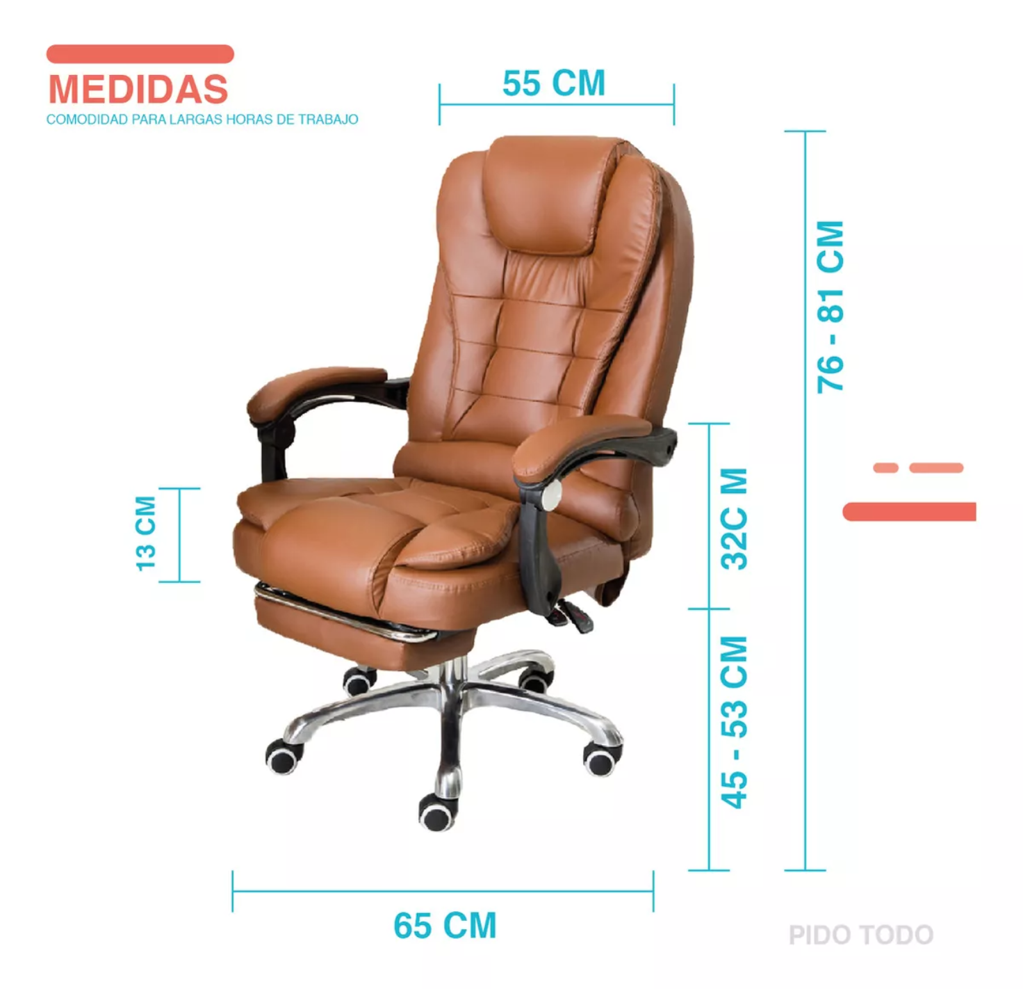 Silla Ejecutiva De Escritorio Oficina Ergonómica Reclinable
