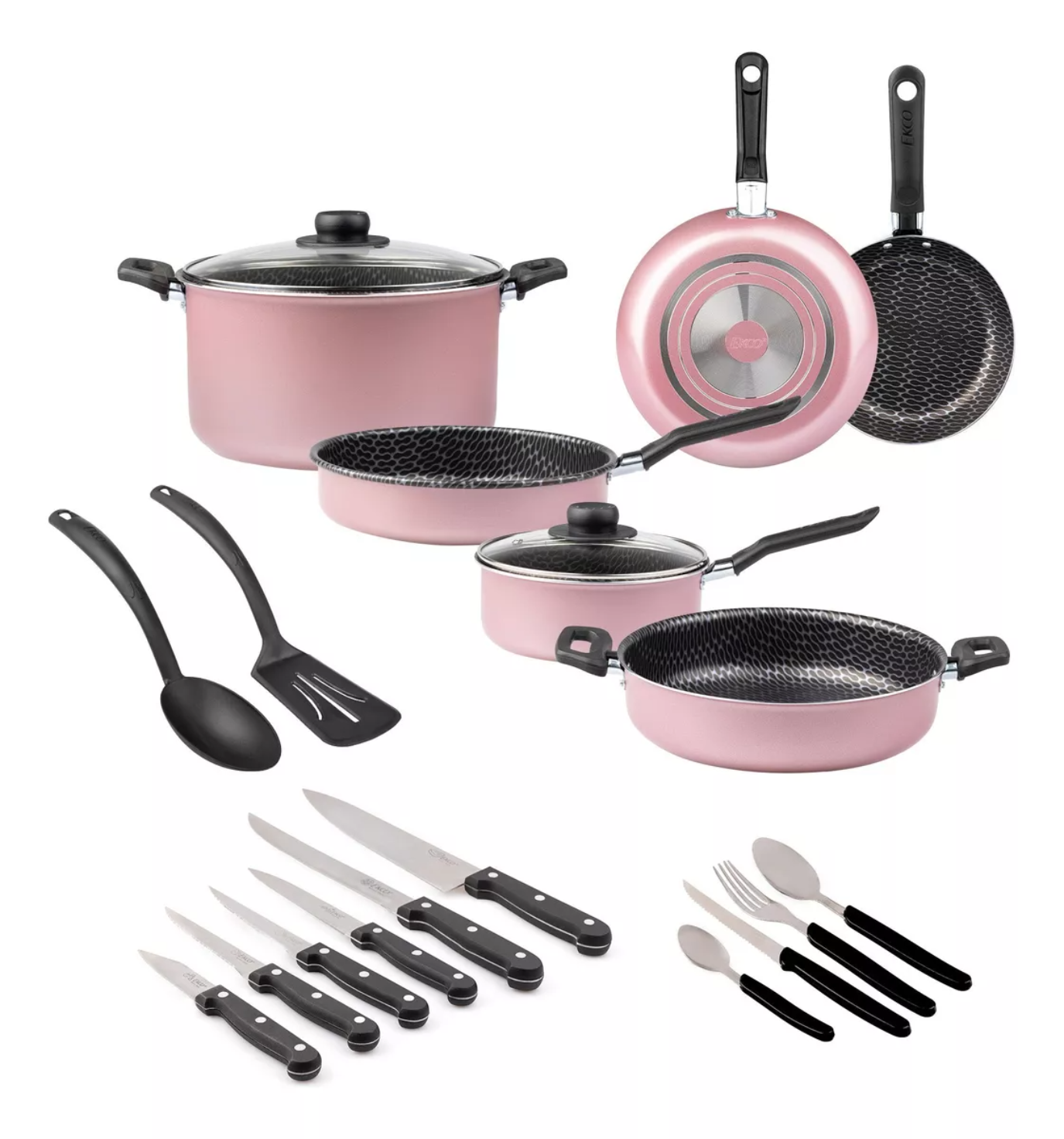 Batería De Cocina Ekco 88194 32 Piezas Con Antiadherente