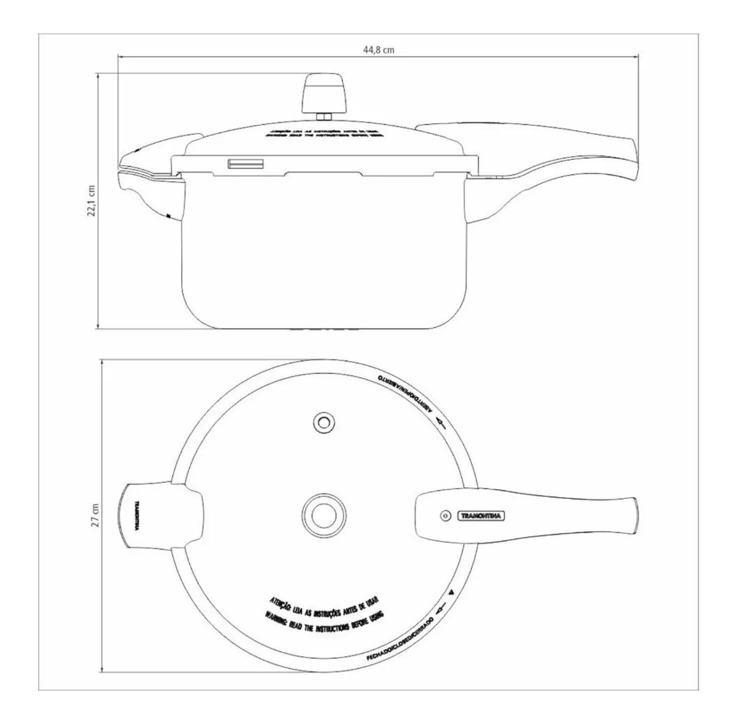 Olla De Presión Tramontina Vancouver En Aluminio 6 L Rojo