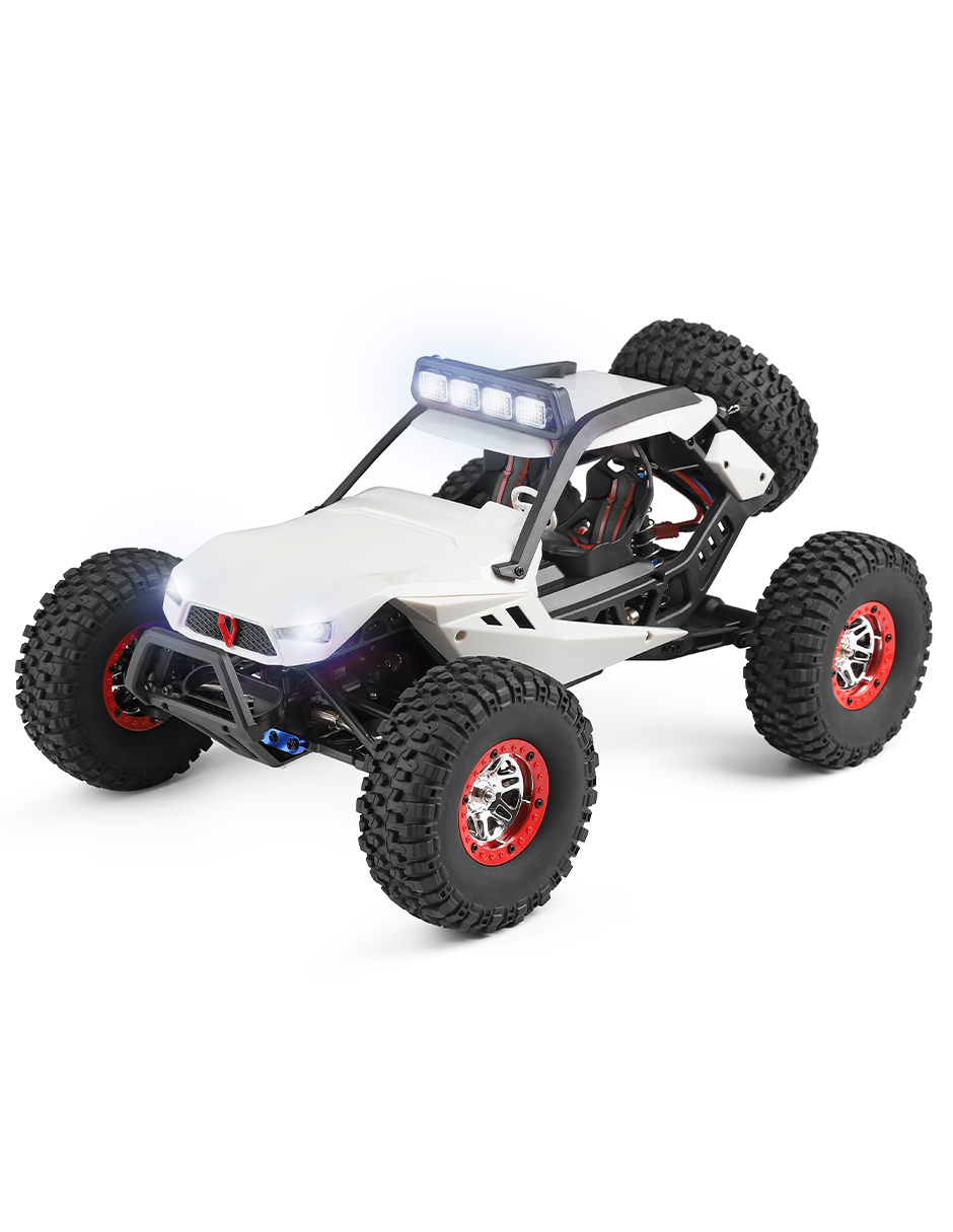 Carro Control Remoto RC 4x4 off road 40Km/h Buggy Jeep Razer RC Camioneta WLtech WLtoys Remote Control Car All Terrain blanco 12429