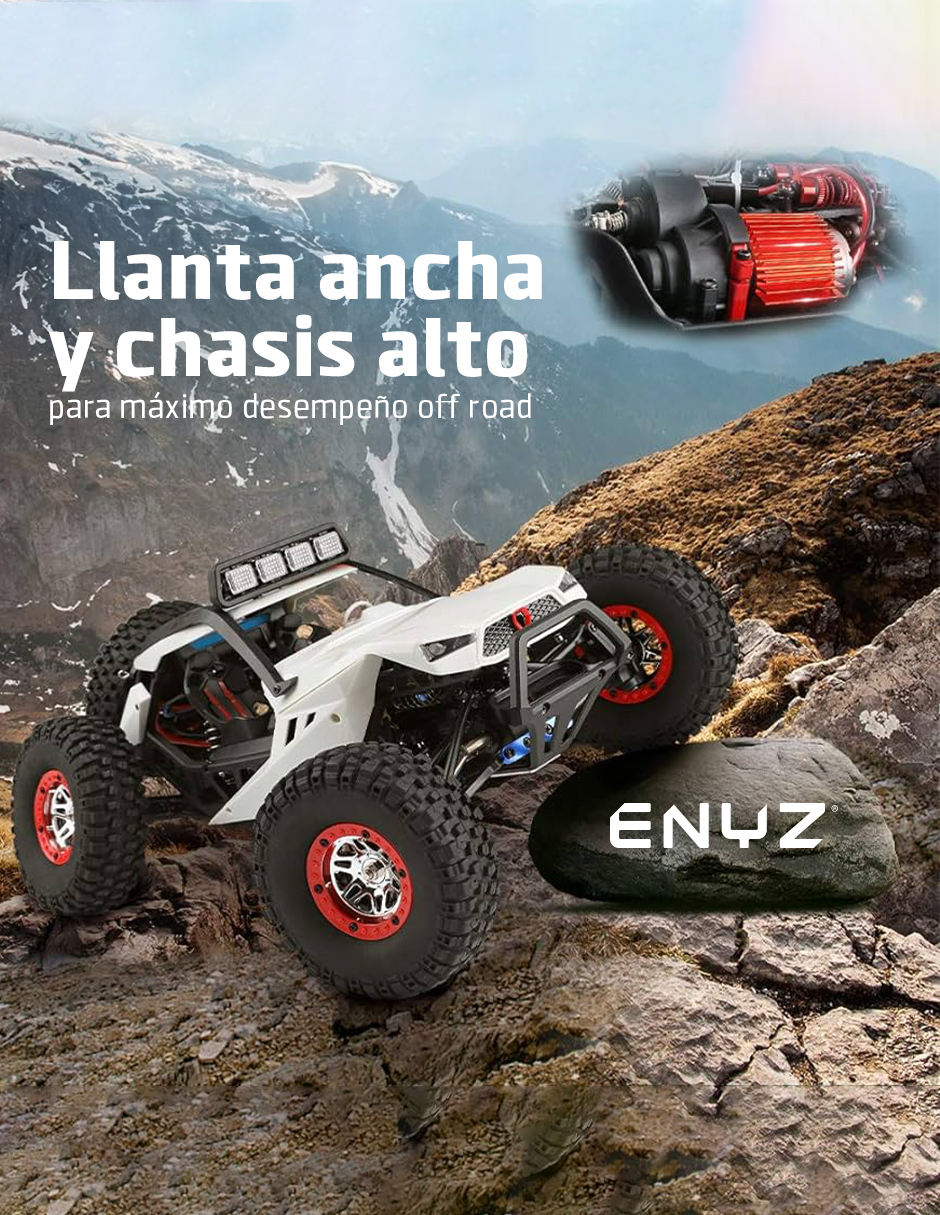 Carro Control Remoto RC 4x4 off road 40Km/h Buggy Jeep Razer RC Camioneta WLtech WLtoys Remote Control Car All Terrain blanco 12429