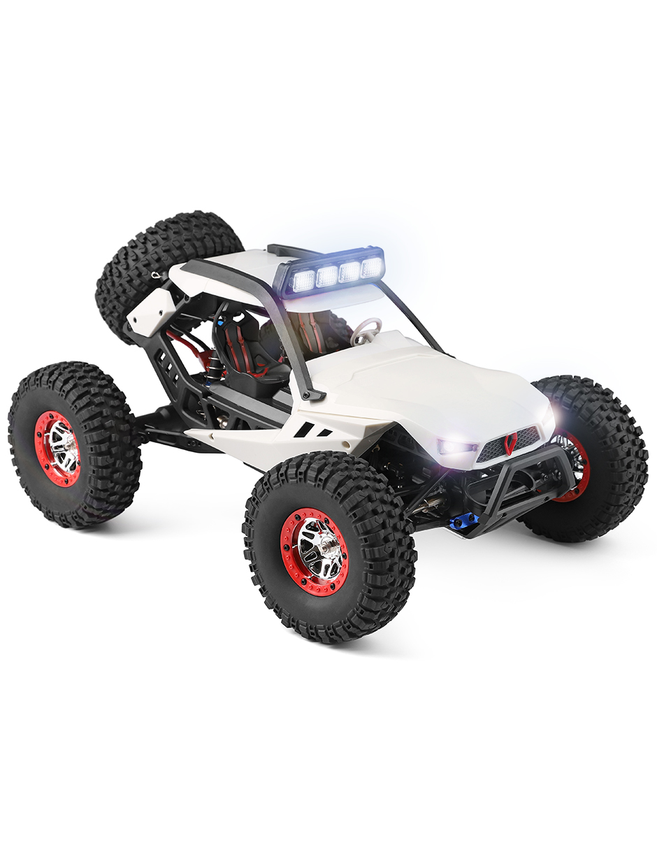 Carro Control Remoto RC 4x4 off road 40Km/h Buggy Jeep Razer RC Camioneta WLtech WLtoys Remote Control Car All Terrain blanco 12429