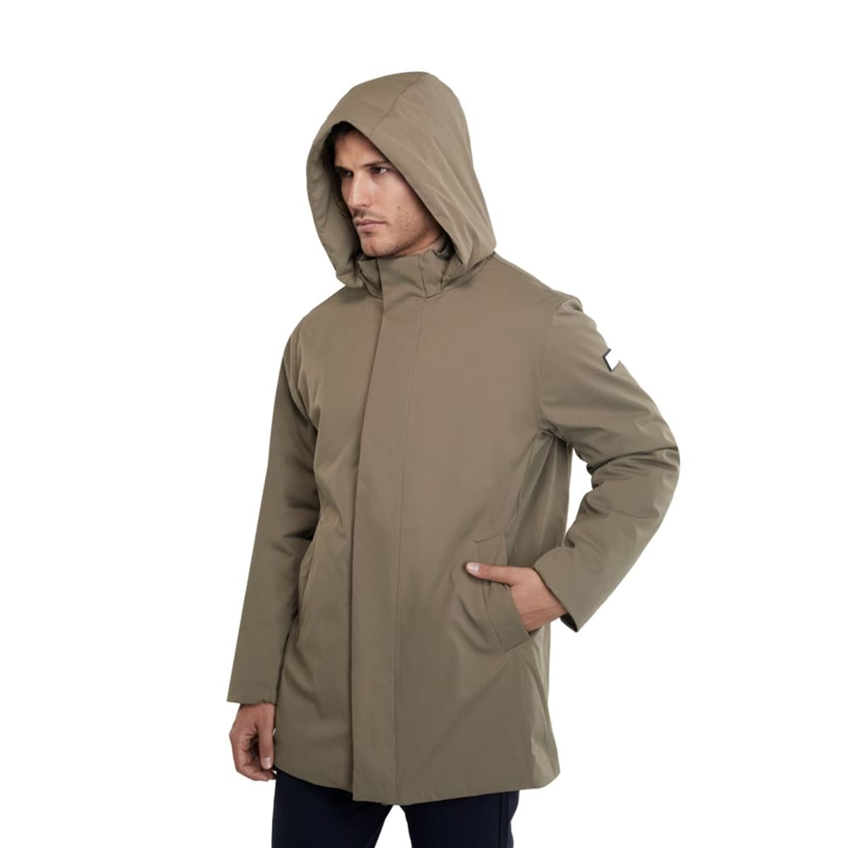Chamarra D.E.E.P. Selection beige tipo parka para hombre, mod. 1097549