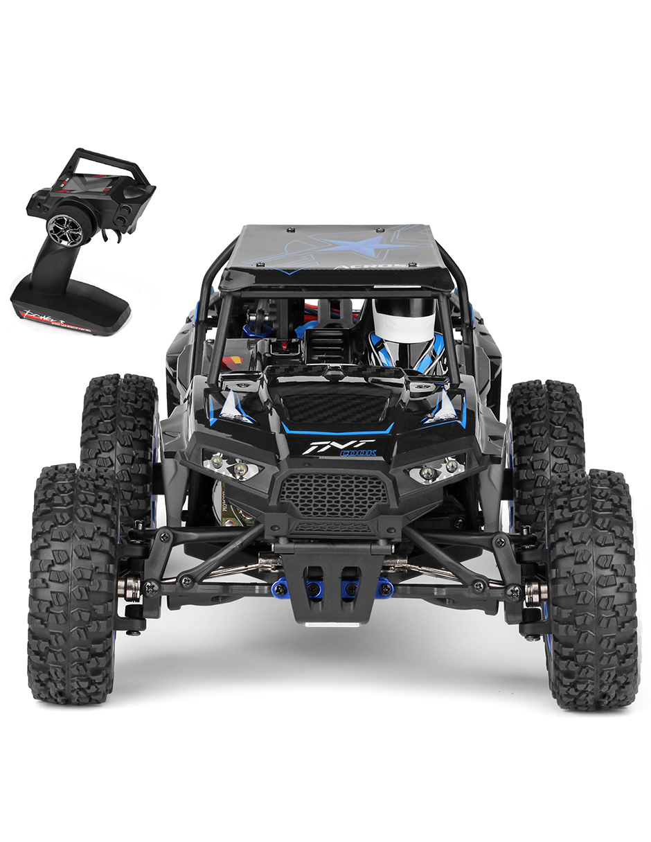 Carro Control Remoto 4x4 off road 50Km/h Buggy Jeep Razer RC Camioneta WLtech WLtoys Remote Control Car All Terrain Azul 12427/8-b