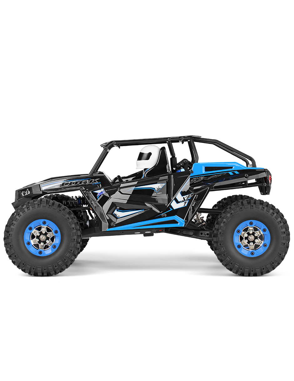 Carro Control Remoto 4x4 off road 50Km/h Buggy Jeep Razer RC Camioneta WLtech WLtoys Remote Control Car All Terrain Azul 12427/8-b