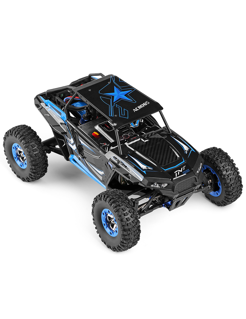 Carro Control Remoto 4x4 off road 50Km/h Buggy Jeep Razer RC Camioneta WLtech WLtoys Remote Control Car All Terrain Azul 12427/8-b